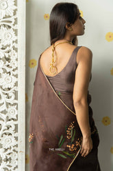 Jenna Brown Silk Blouse